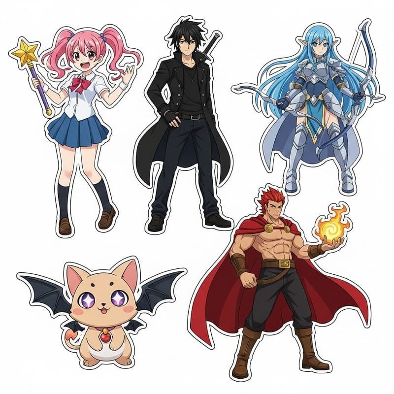 Anime ausmalbilder
