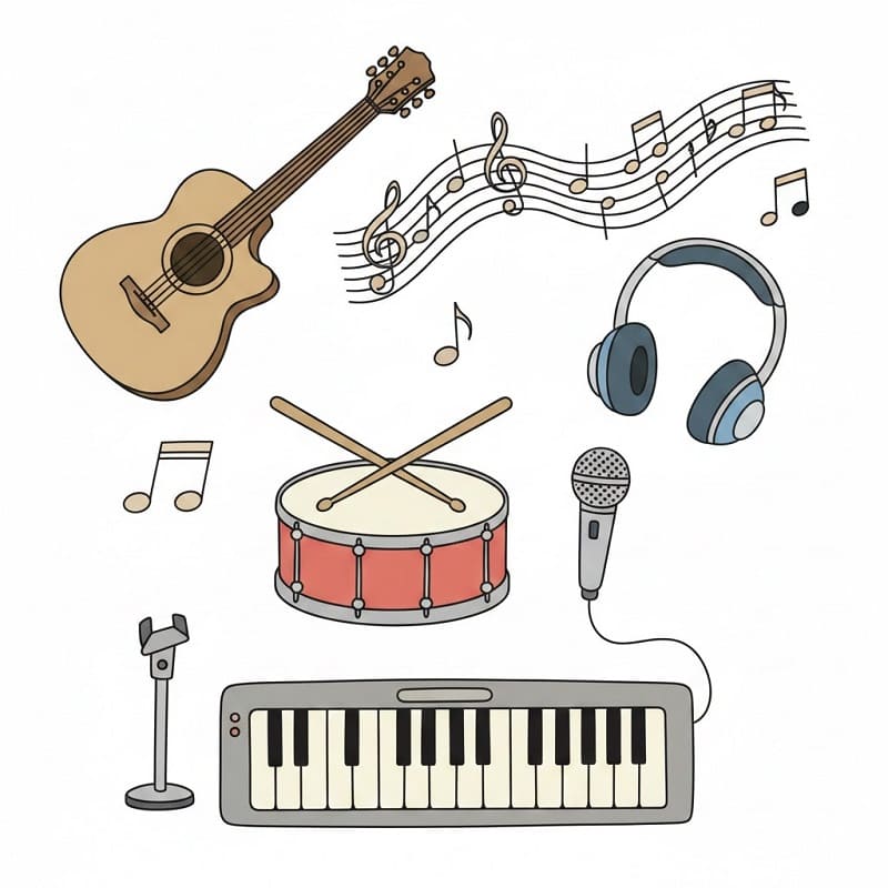 Musik ausmalbilder