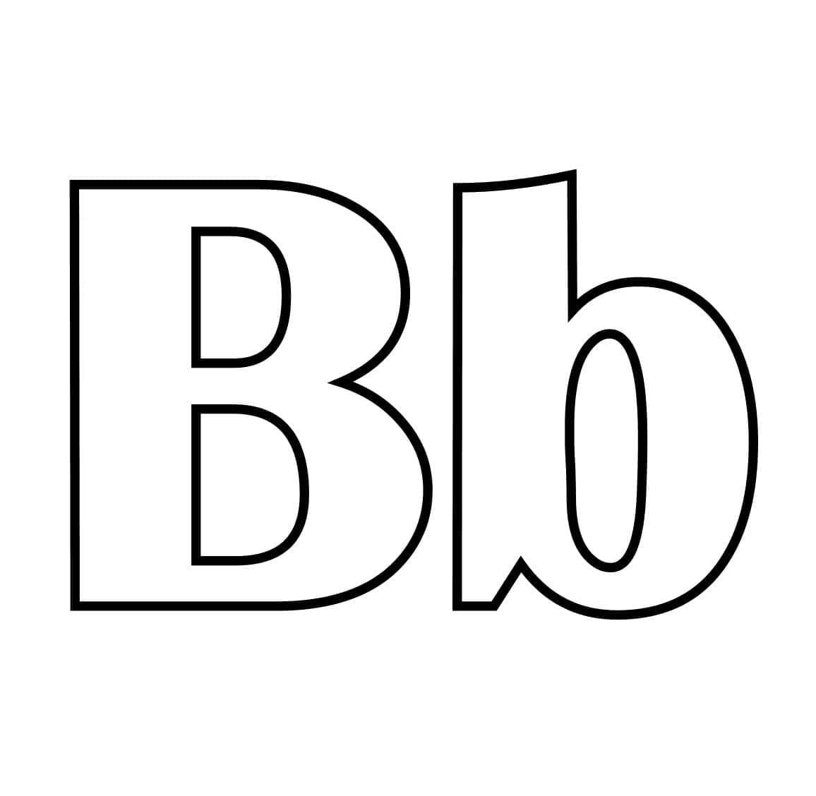 Alphabet Buchstabe B ausmalbilder