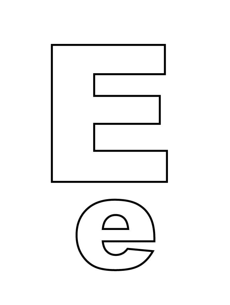 Alphabet Buchstabe E ausmalbilder