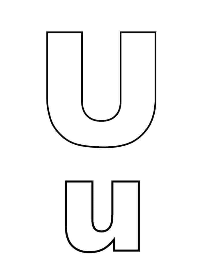 Alphabet Buchstabe U ausmalbilder