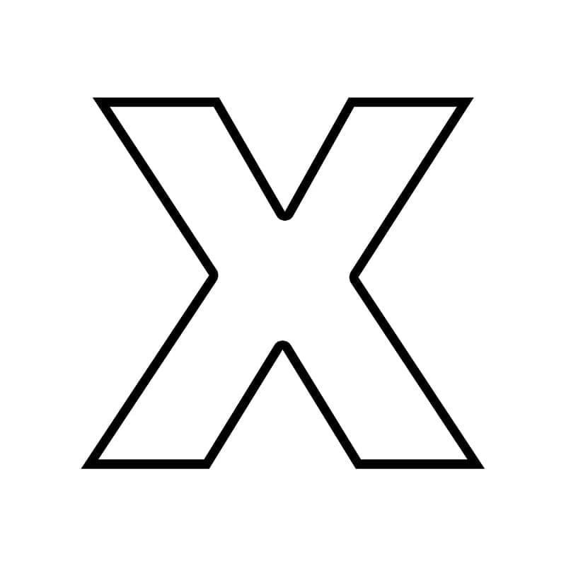 Alphabet Buchstabe X ausmalbilder