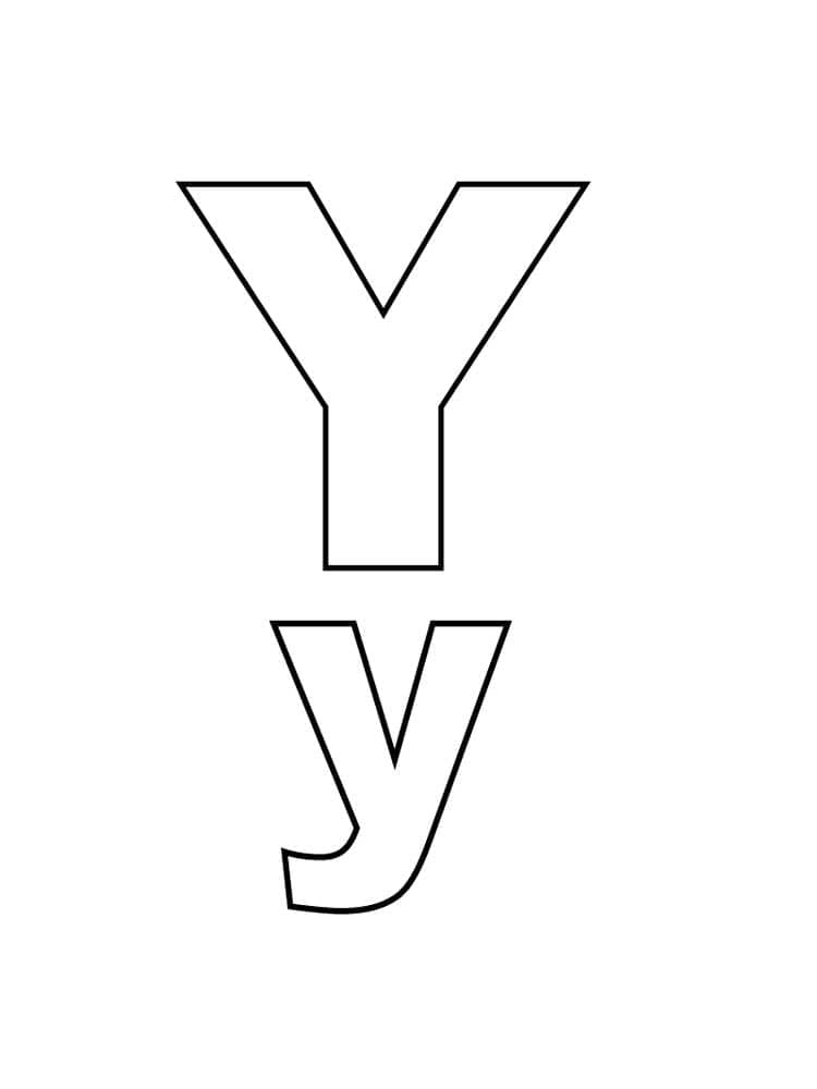 Alphabet Buchstabe Y ausmalbilder
