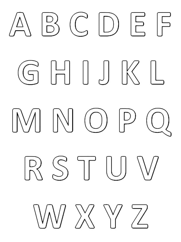 Alphabet gratis druckbar ausmalbilder