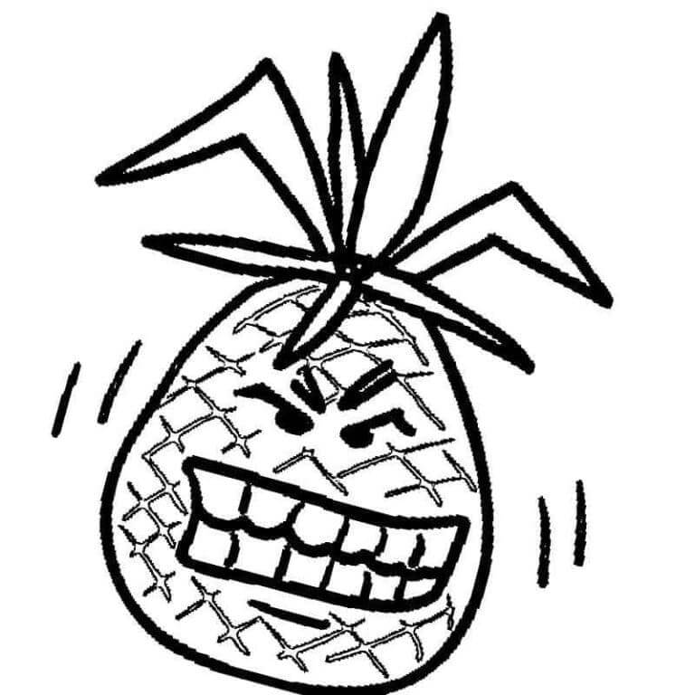 Ananas für 5-jährige Kinder ausmalbilder