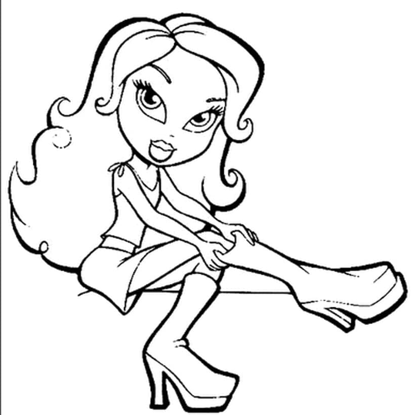 Animierte Bratz ausmalbilder