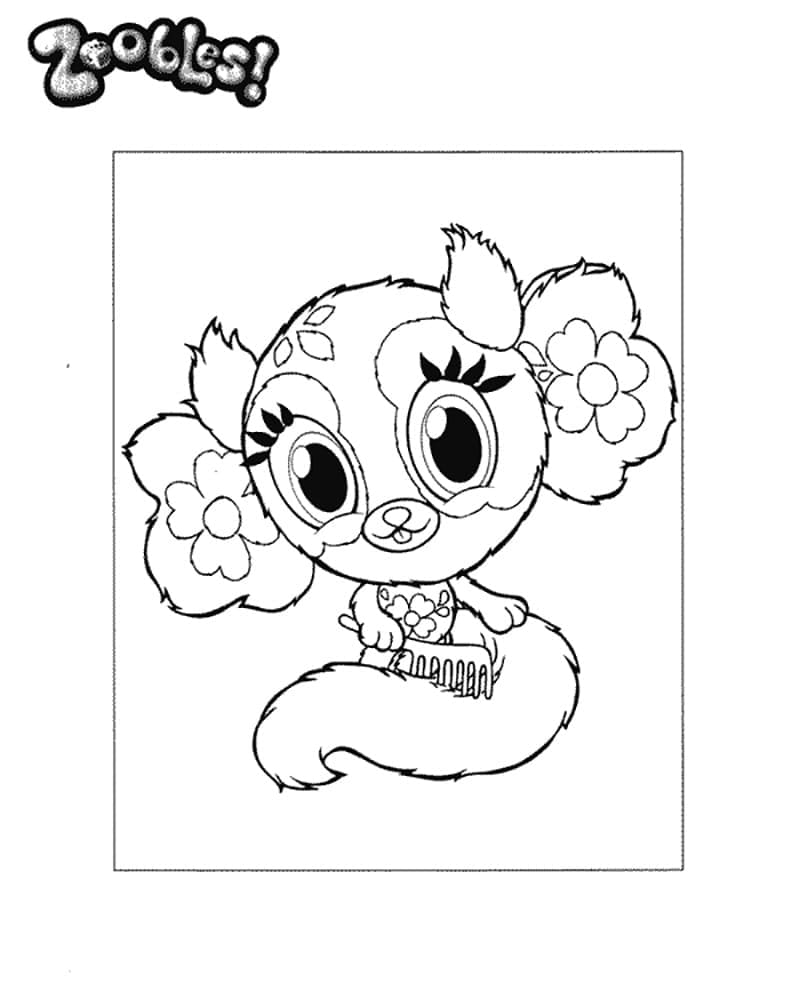 Animierte Zoobles ausmalbilder