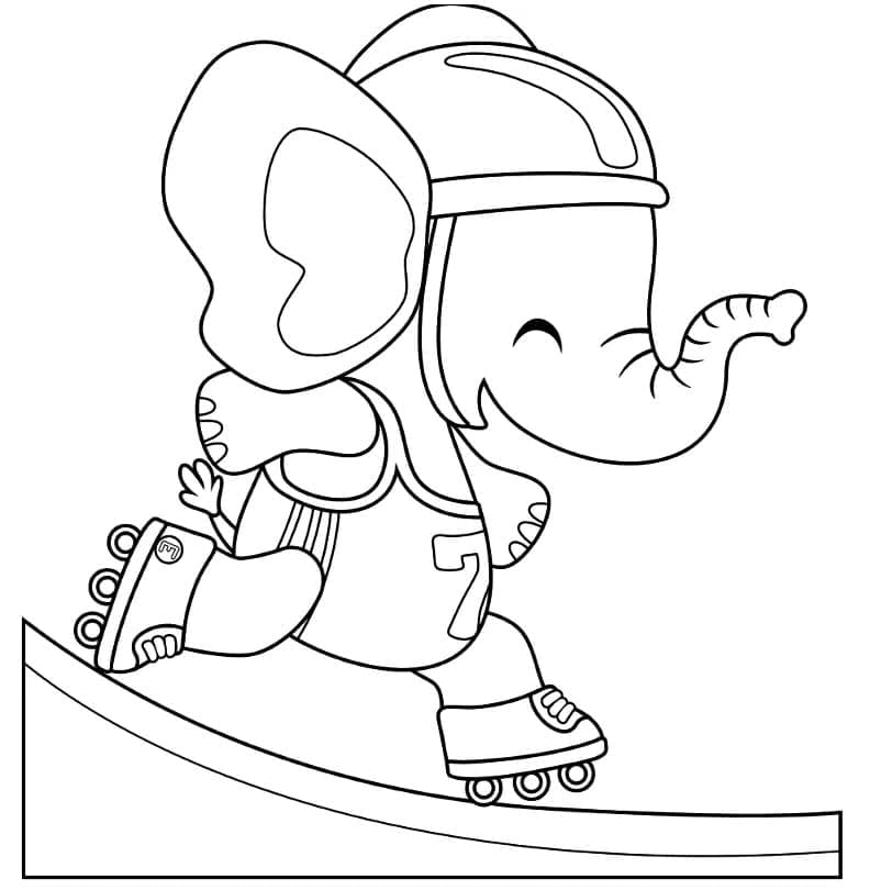 Animierter Elefant ausmalbilder