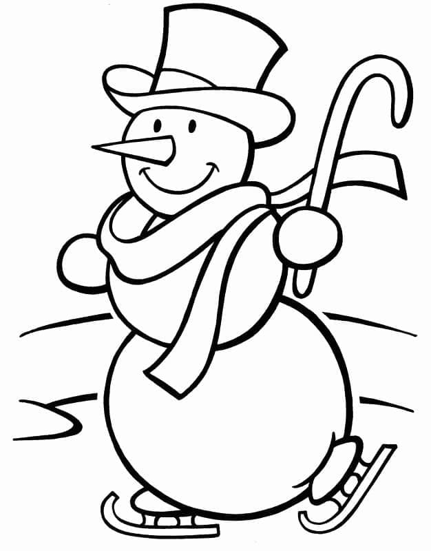 Animierter Schneemann ausmalbilder