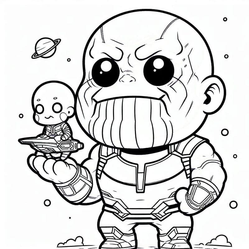 Animierter Thanos ausmalbilder