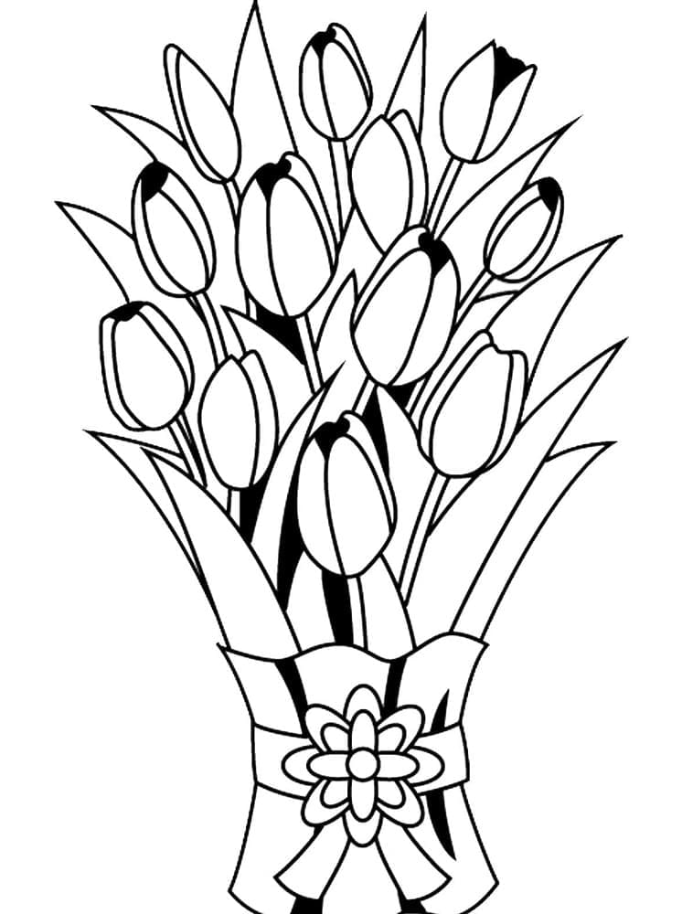 Anmutige Tulpe ausmalbilder