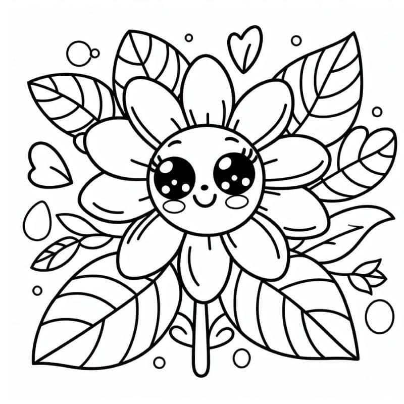 Ansprechende Blume ausmalbilder