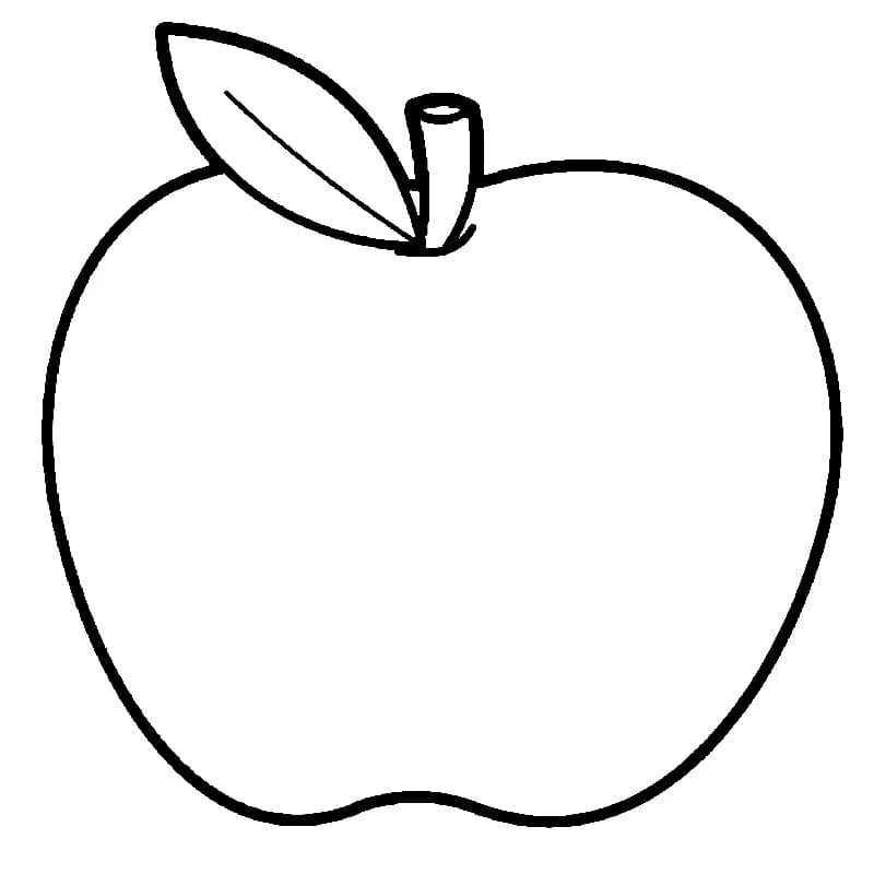 Apfel druckbereit ausmalbilder