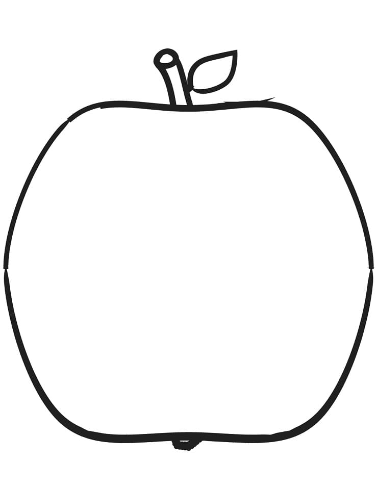 Apfel für 2-jährige Kinder ausmalbilder