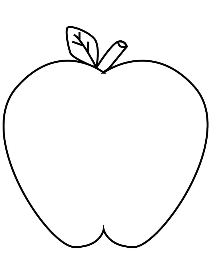 Apfel für 3-jährige Kinder ausmalbilder