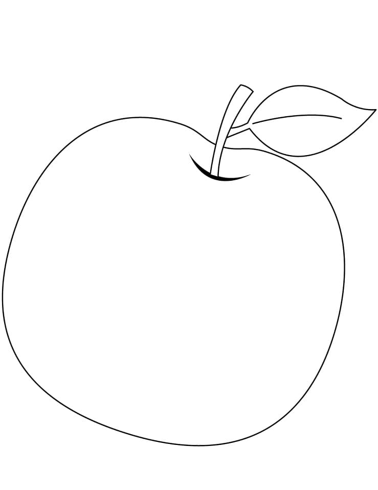 Apfel für 6-jährige Kinder ausmalbilder
