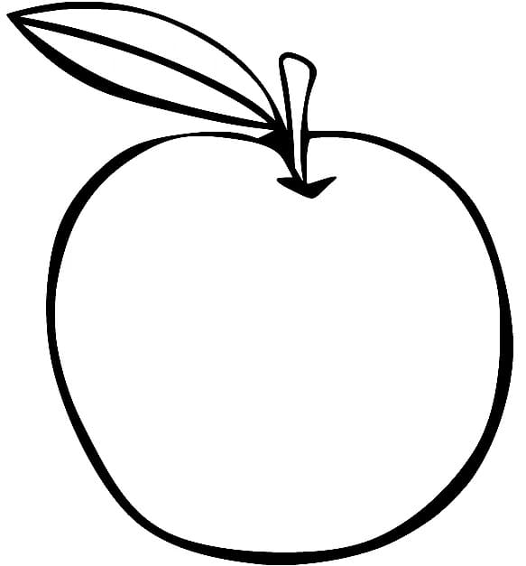 Apfel für Kinder geeignet ausmalbilder