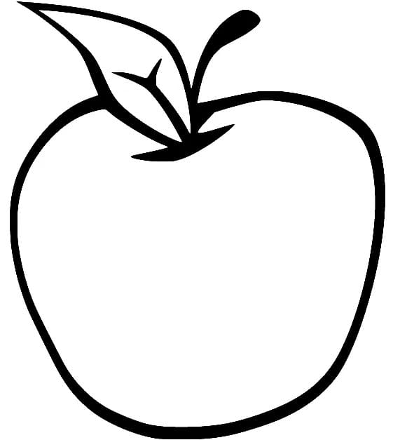 Apfel zum Drucken ausmalbilder