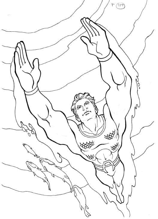 Aquaman für Kinder ausmalbilder