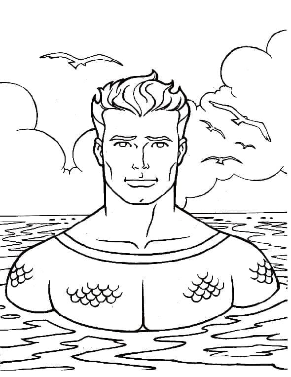 Aquaman zum Drucken ausmalbilder