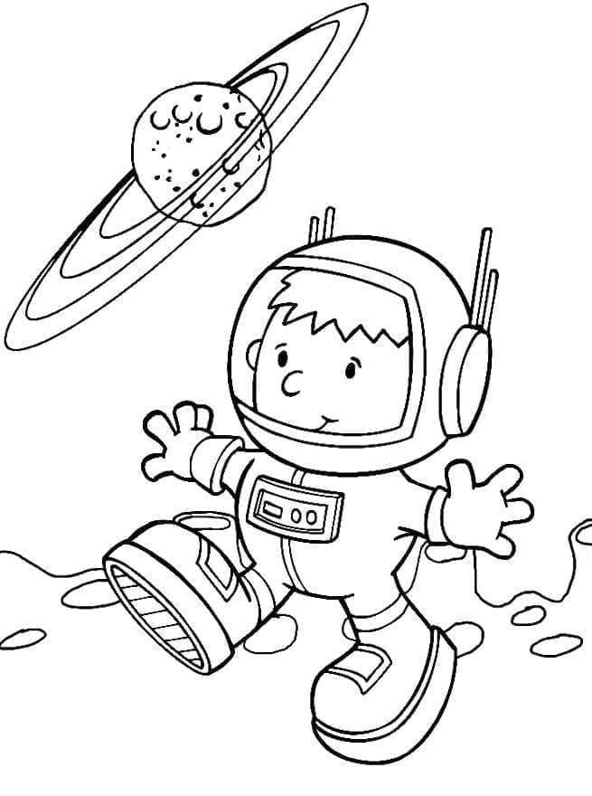 Astronaut Bild Frei ausmalbilder