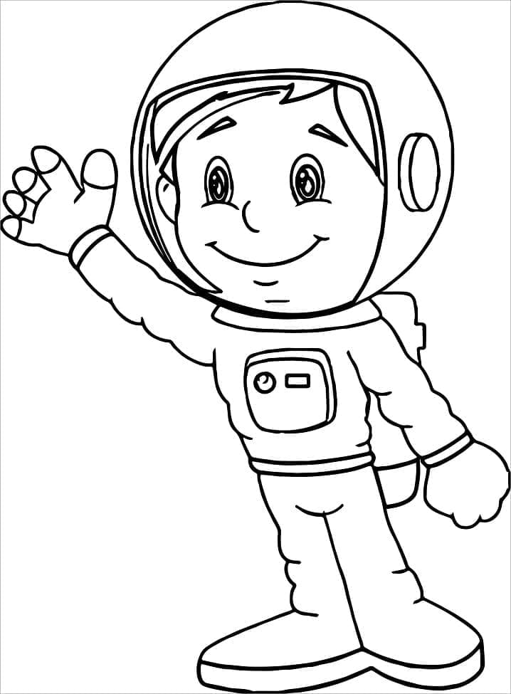 Astronaut Druckbar Frei ausmalbilder