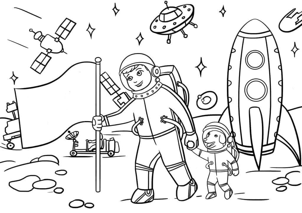 Astronaut Druckbares Für Kinder ausmalbilder