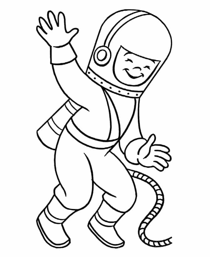 Astronaut Für 3-Jährige Kinder ausmalbilder