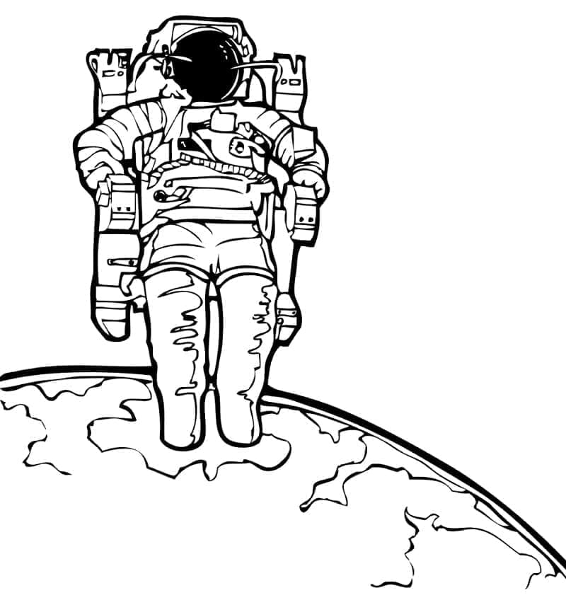 Astronaut Für 4-Jährige Kinder ausmalbilder