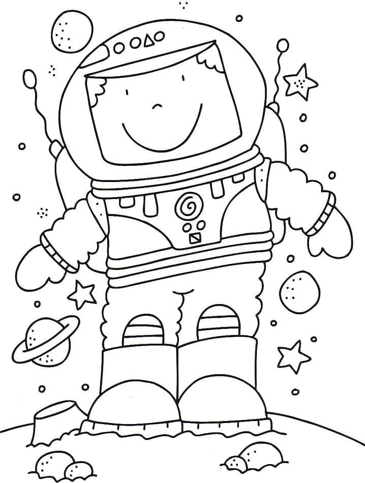 Astronaut Für Kinder Gratis ausmalbilder