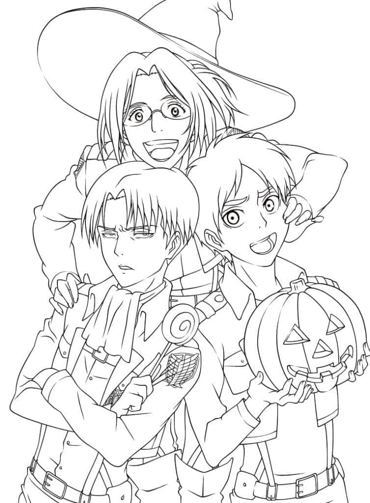 Attack on Titan für Kinder ausmalbilder