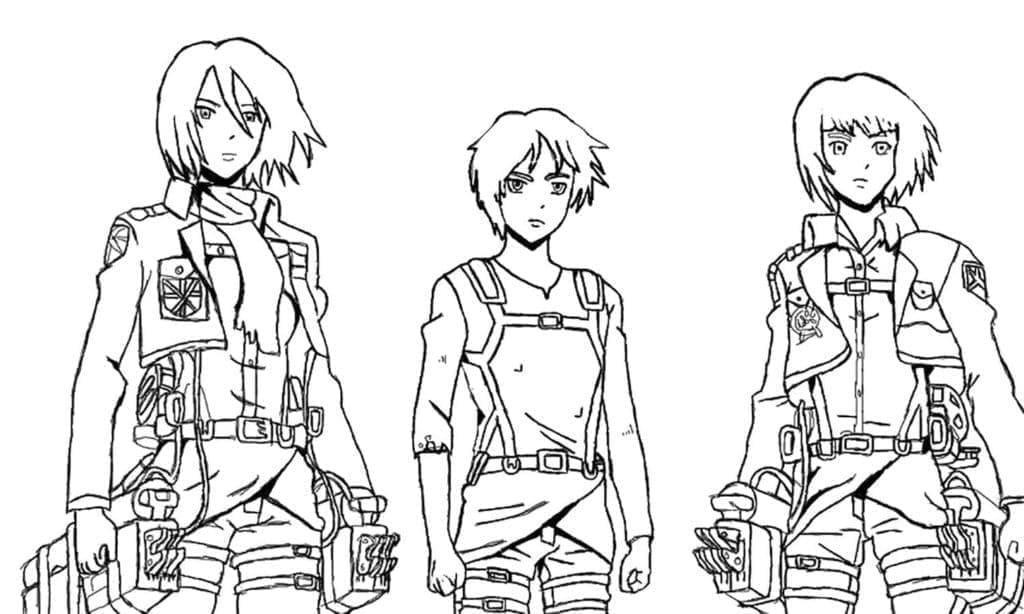 Attack on Titan kostenlos ausmalbilder