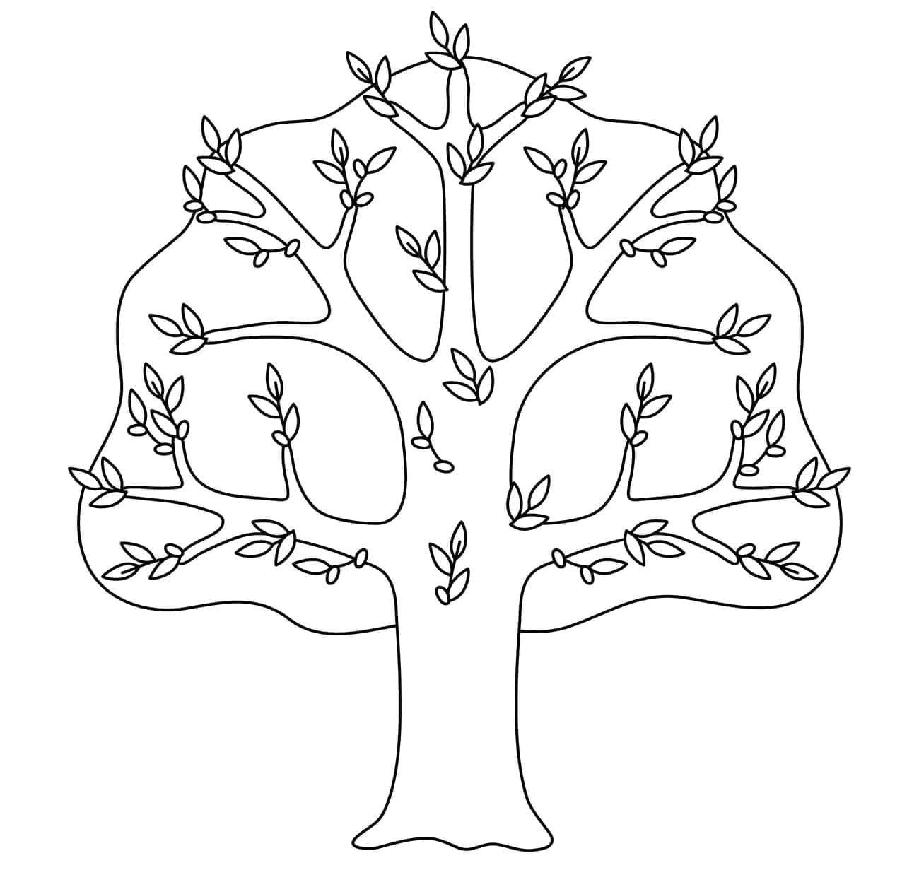 Attraktiver Baum ausmalbilder
