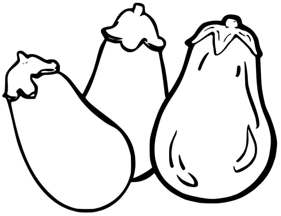 Aubergine Gemüse ausmalbilder