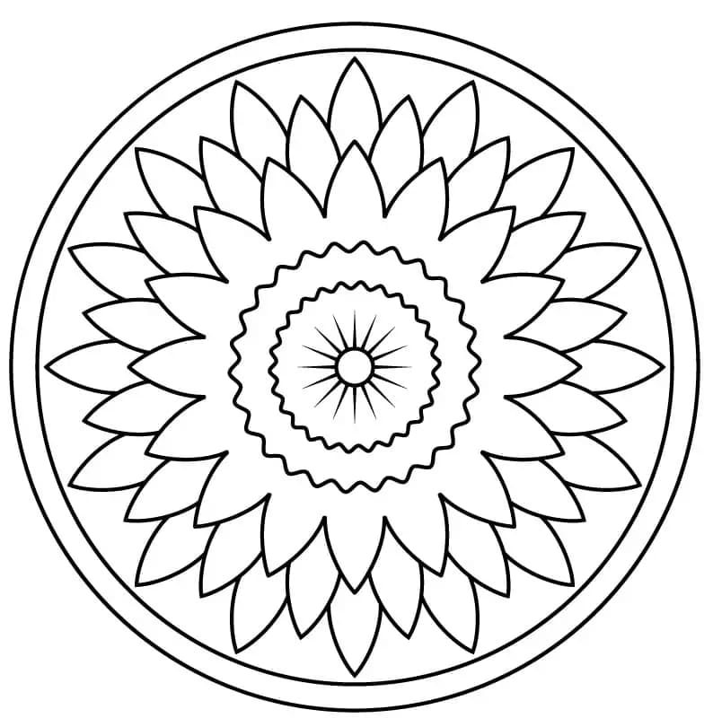 Ausdruckbares Blumen-Mandala ausmalbilder