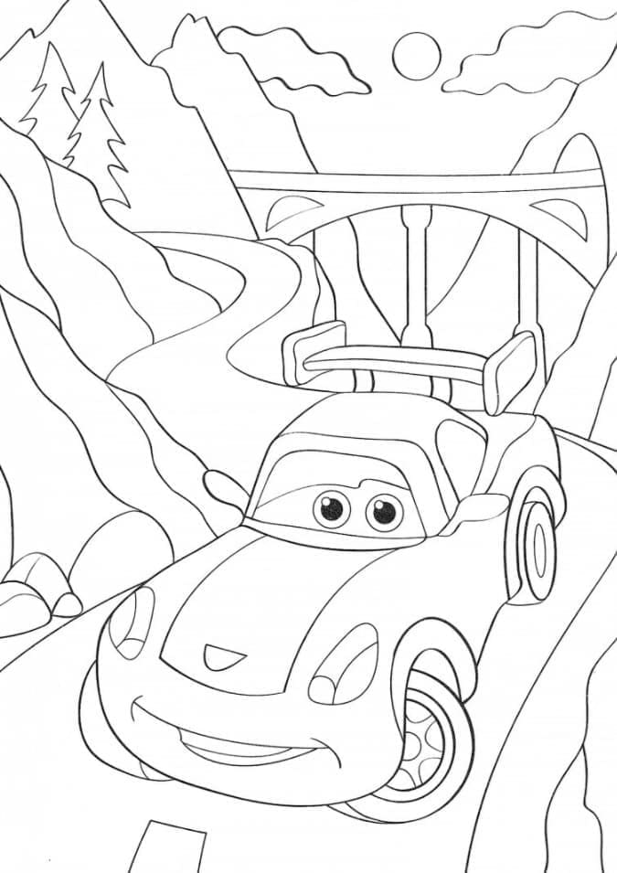 Auto auf der Straße ausmalbilder