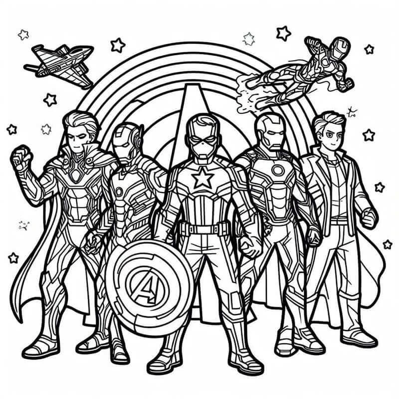 Avengers gratis ausmalbilder