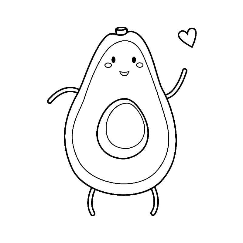 Avocado (3) ausmalbilder