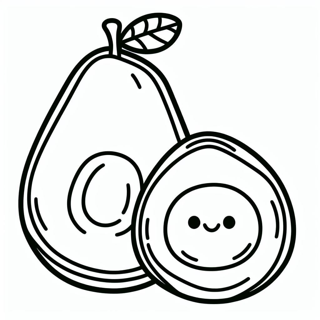 Avocado (5) ausmalbilder