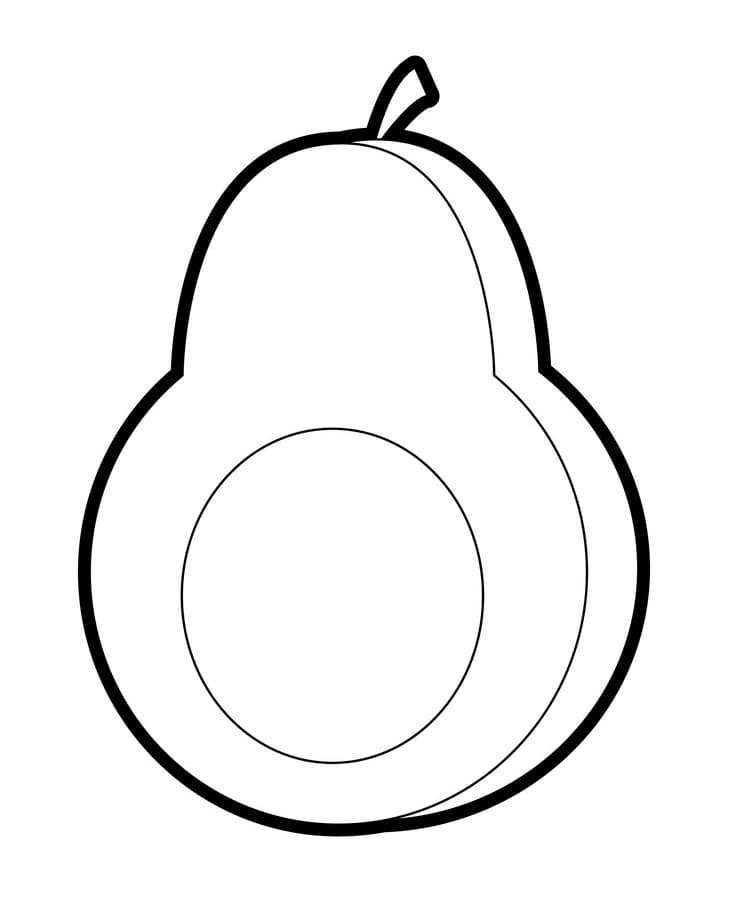 Avocado druckbereit ausmalbilder