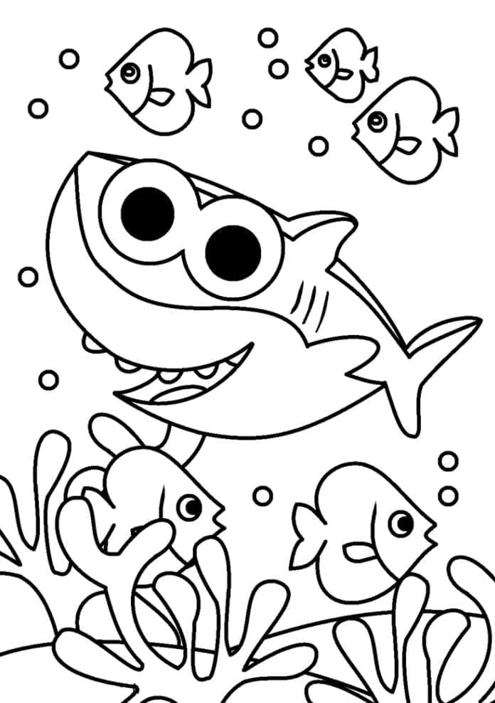 Baby Shark 1 ausmalbilder