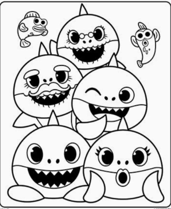 Baby Shark Bild gratis ausmalbilder