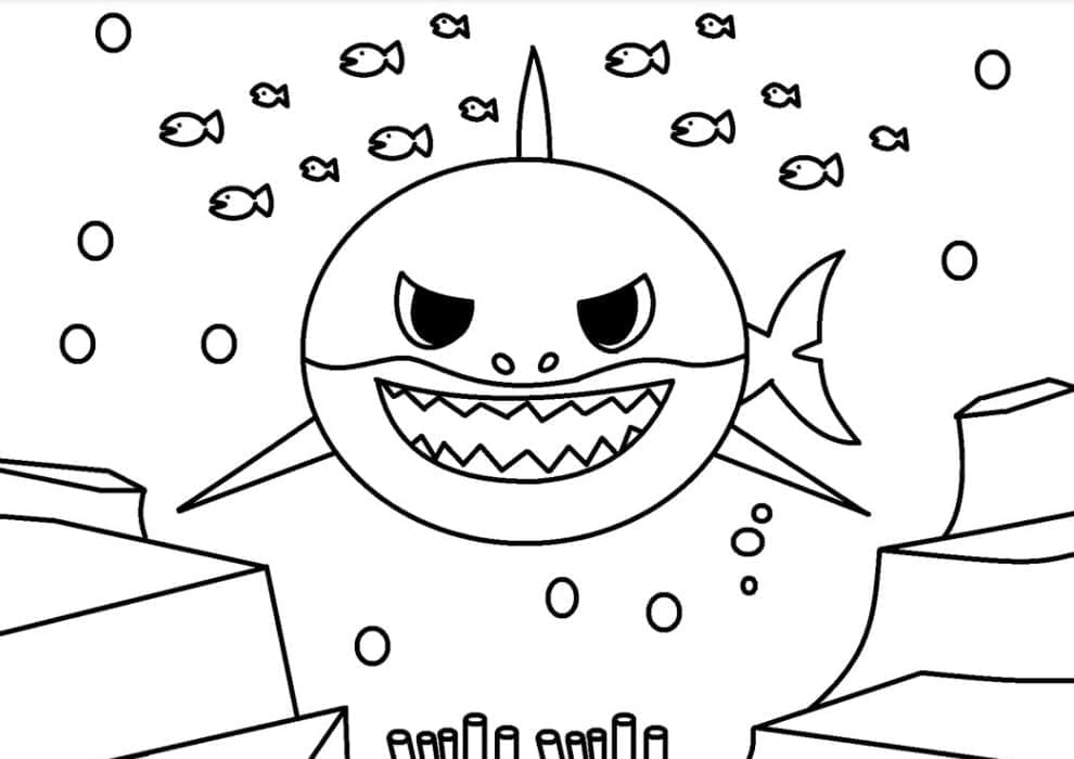 Baby Shark Bild zum Ausmalen ausmalbilder