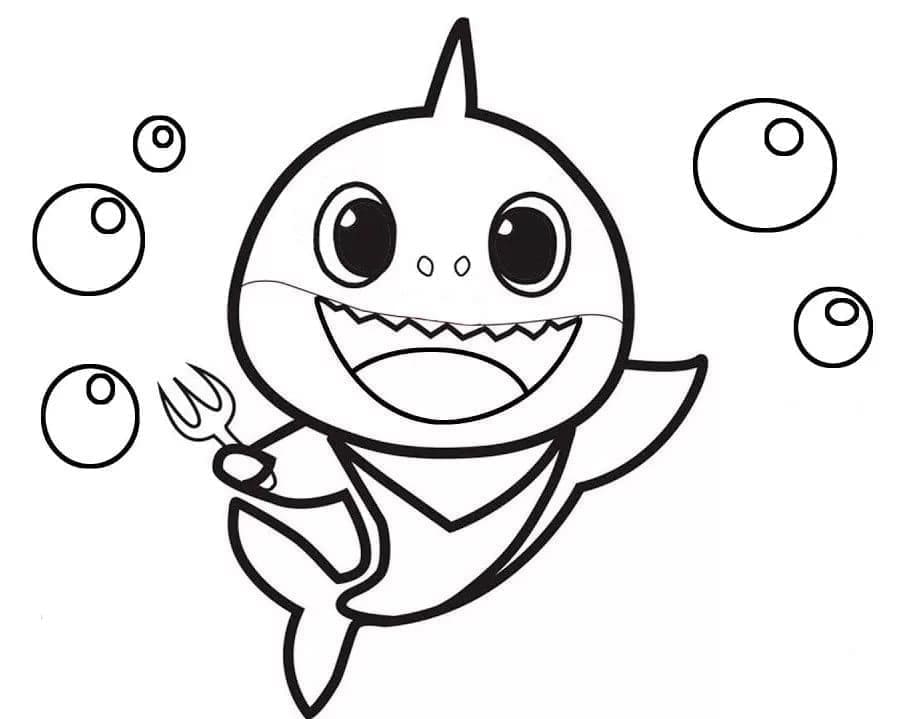 Baby Shark für 2-jährige Kinder ausmalbilder