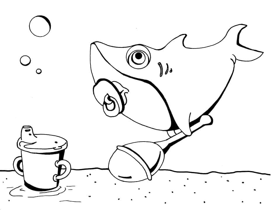 Baby Shark gratis für Kinder ausmalbilder