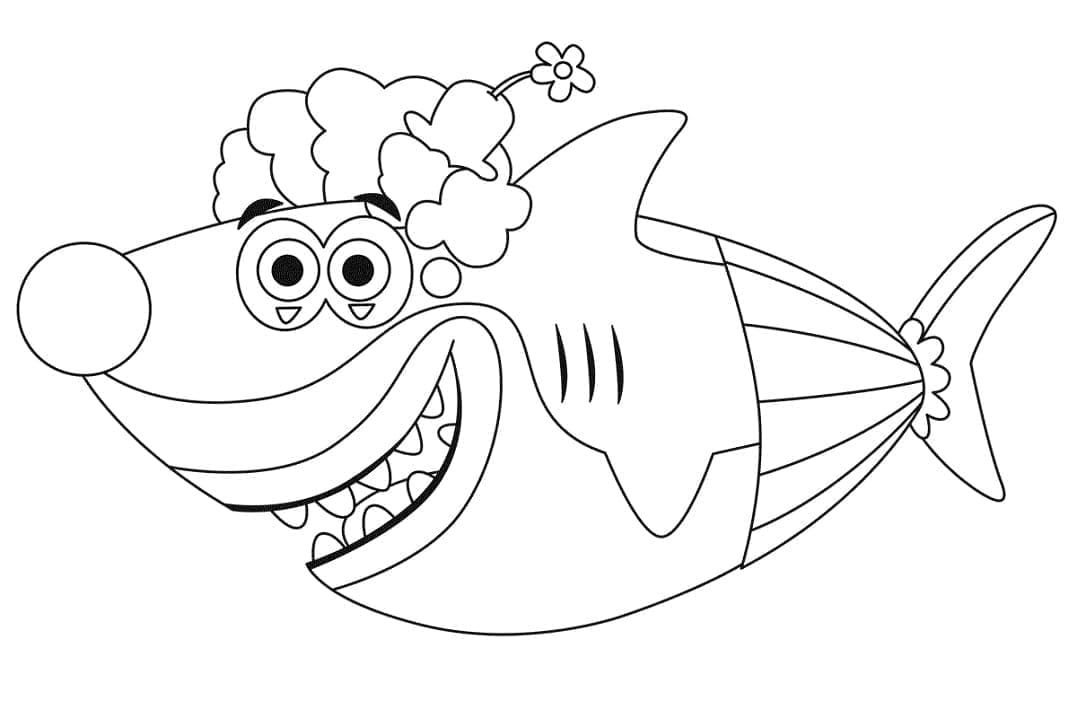 Baby Shark kostenlos erhältlich ausmalbilder