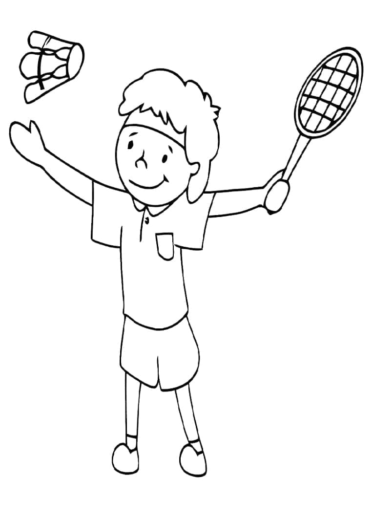 Badminton Druckbar Frei ausmalbilder