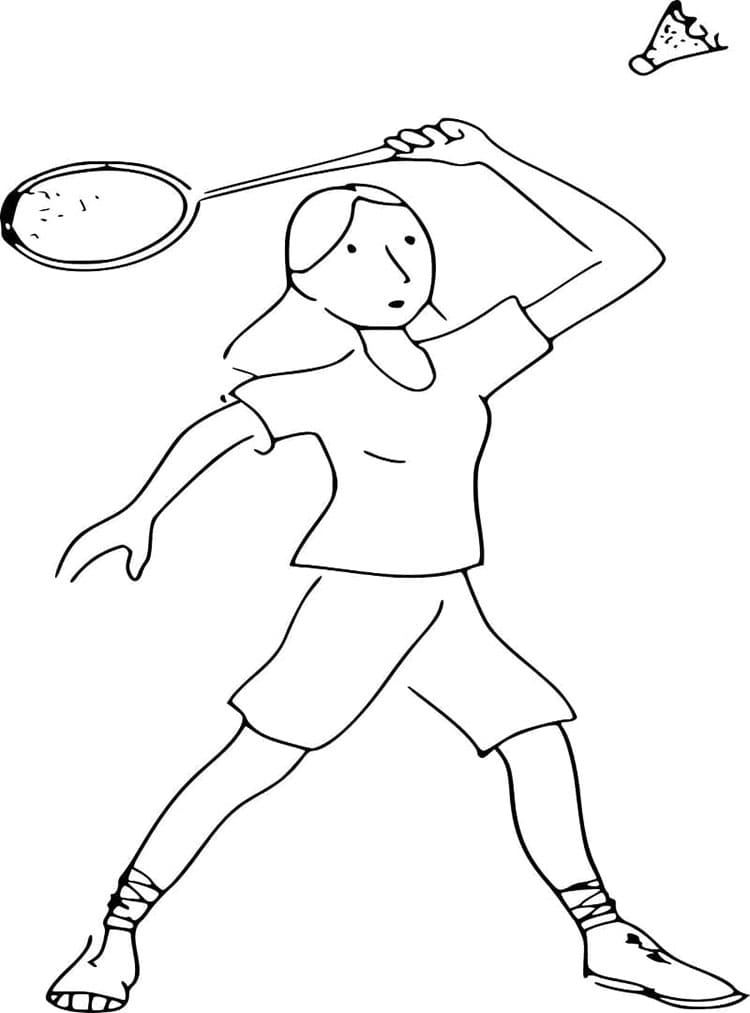 Badminton Drucken ausmalbilder