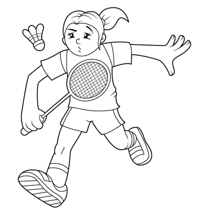 Badminton Für 3-Jährige Kinder ausmalbilder