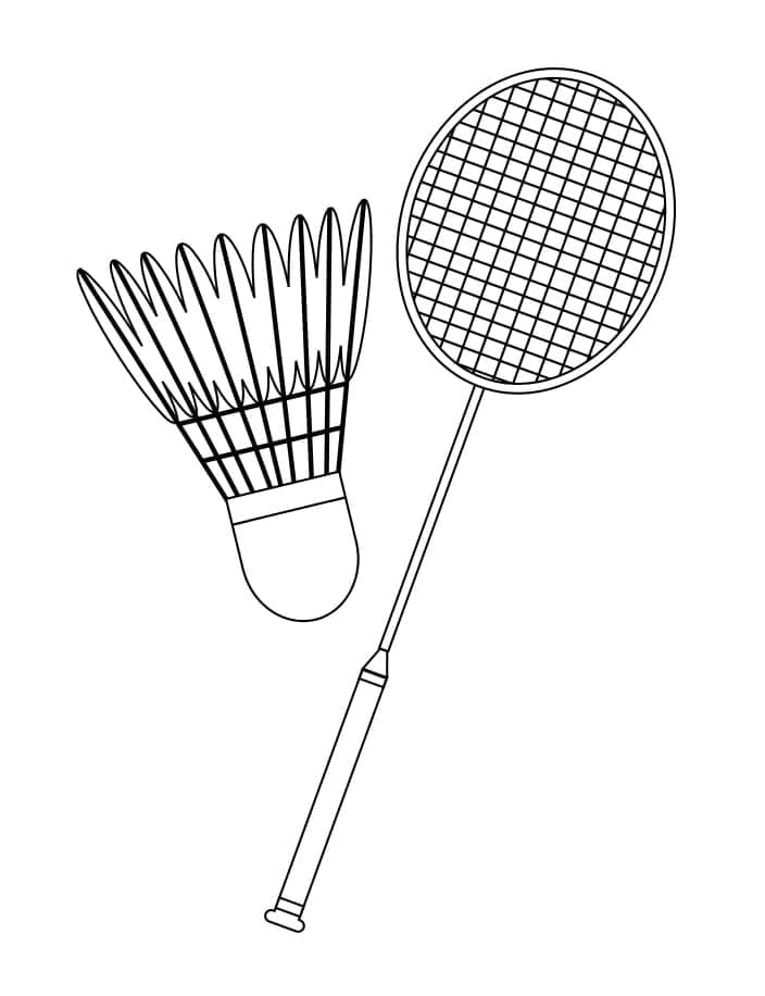 Badminton Für 4-Jährige Kinder ausmalbilder